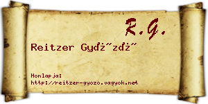 Reitzer Győző névjegykártya